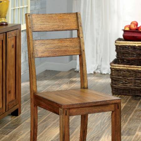 FRONTIER SIDE CHAIR Dark Oak Finish